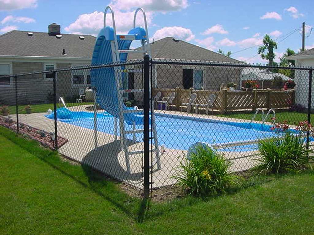 Residential chain link fence