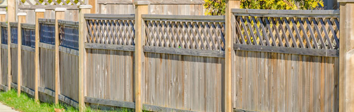 Wood fencing